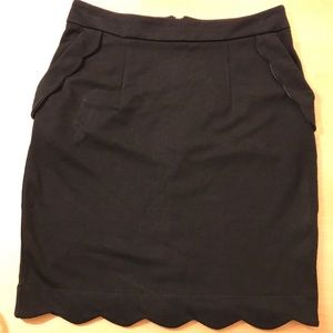 Anthropologie scalloped hem skirt with pockets